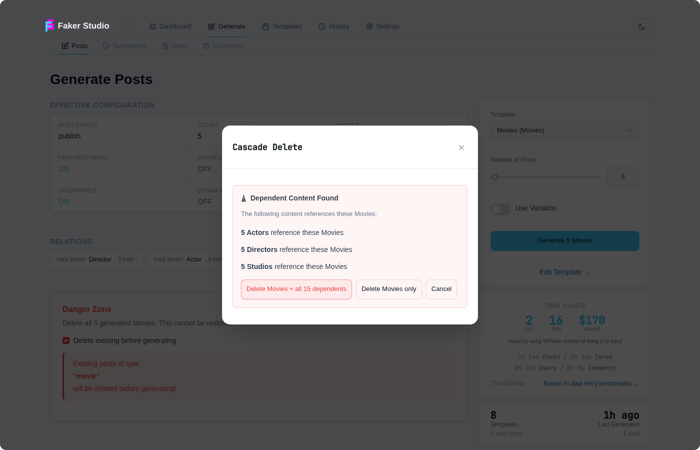 Delete and generate workflow