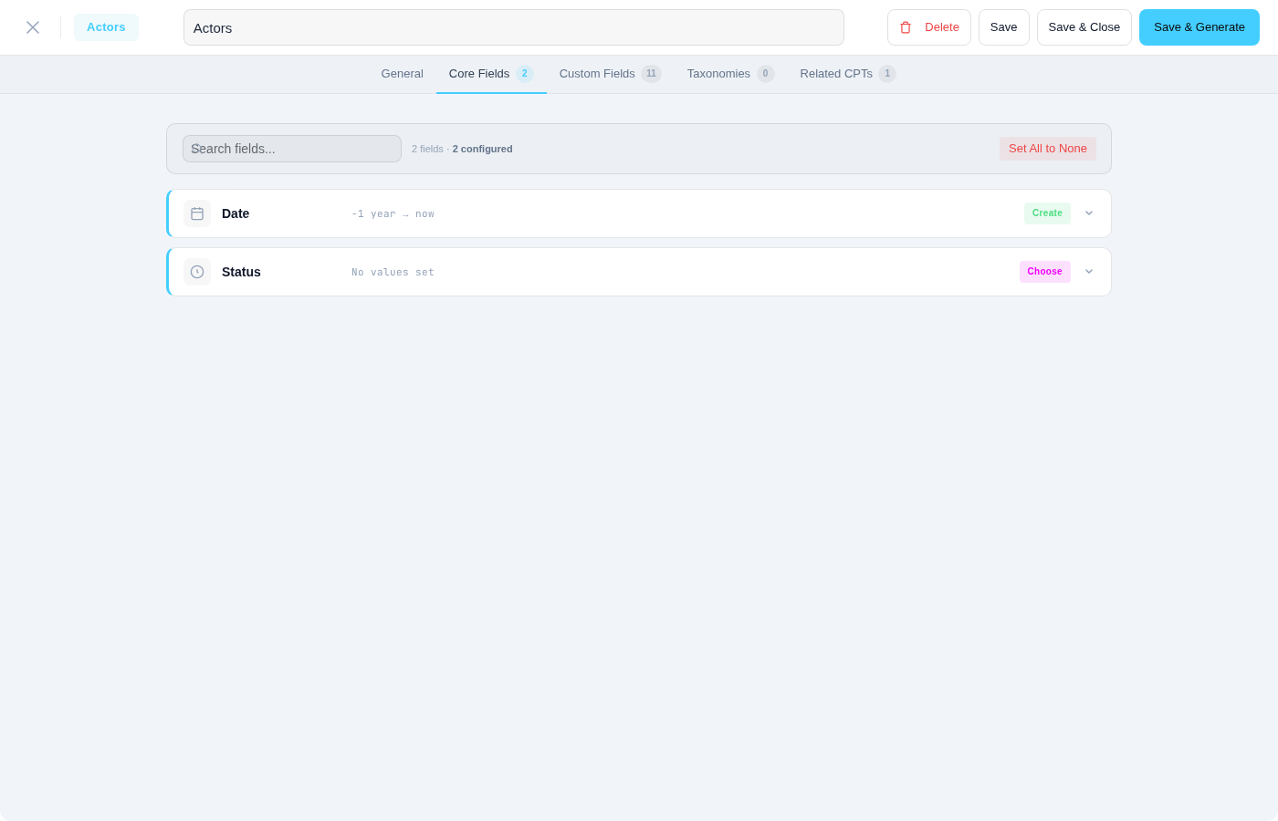 Field detection overview