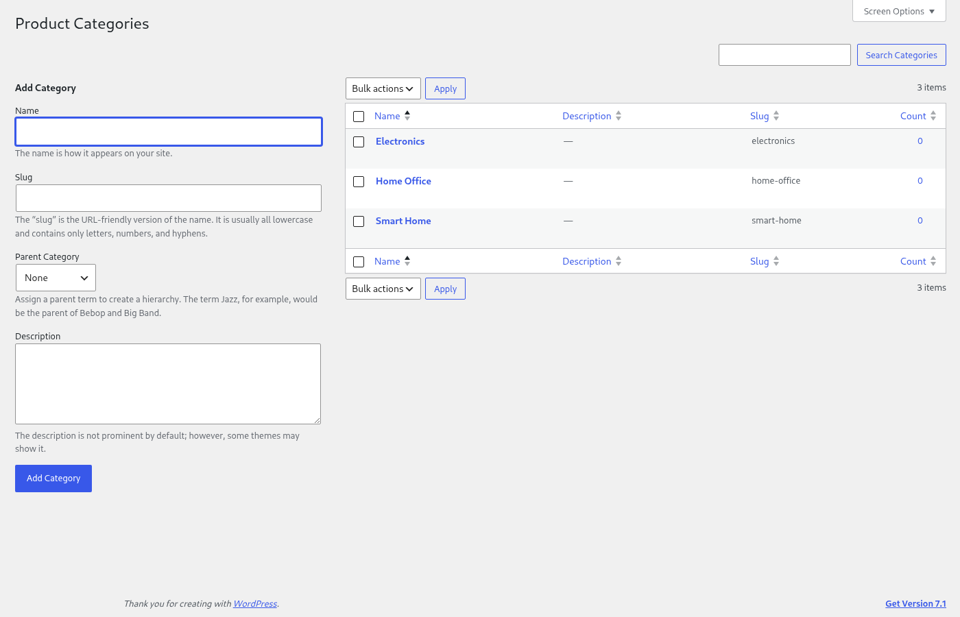Generated terms in WordPress