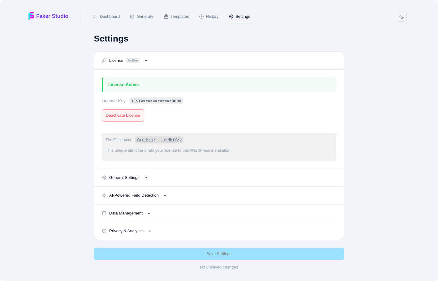 License deactivation option